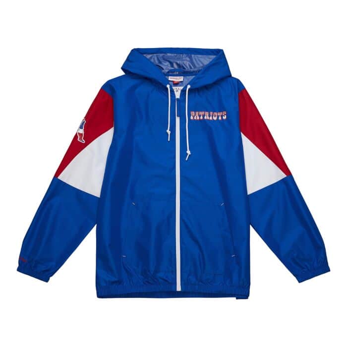 New England Patriots Mitchell & Ness Throw It Back Full Zip Windbreaker Jacket