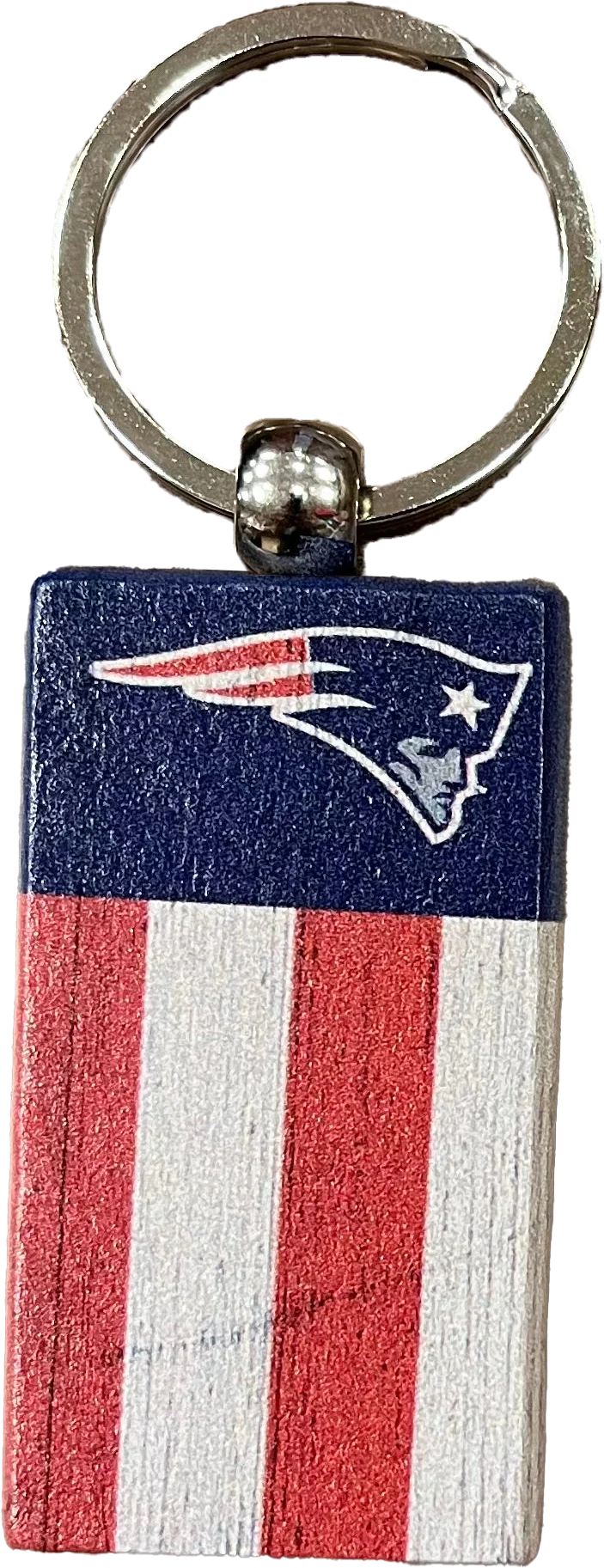 New England Patriots Rectangle Flag Keychain