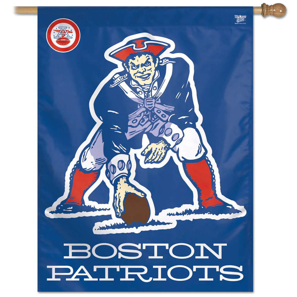 New England Patriots Throwback Vertical Flag