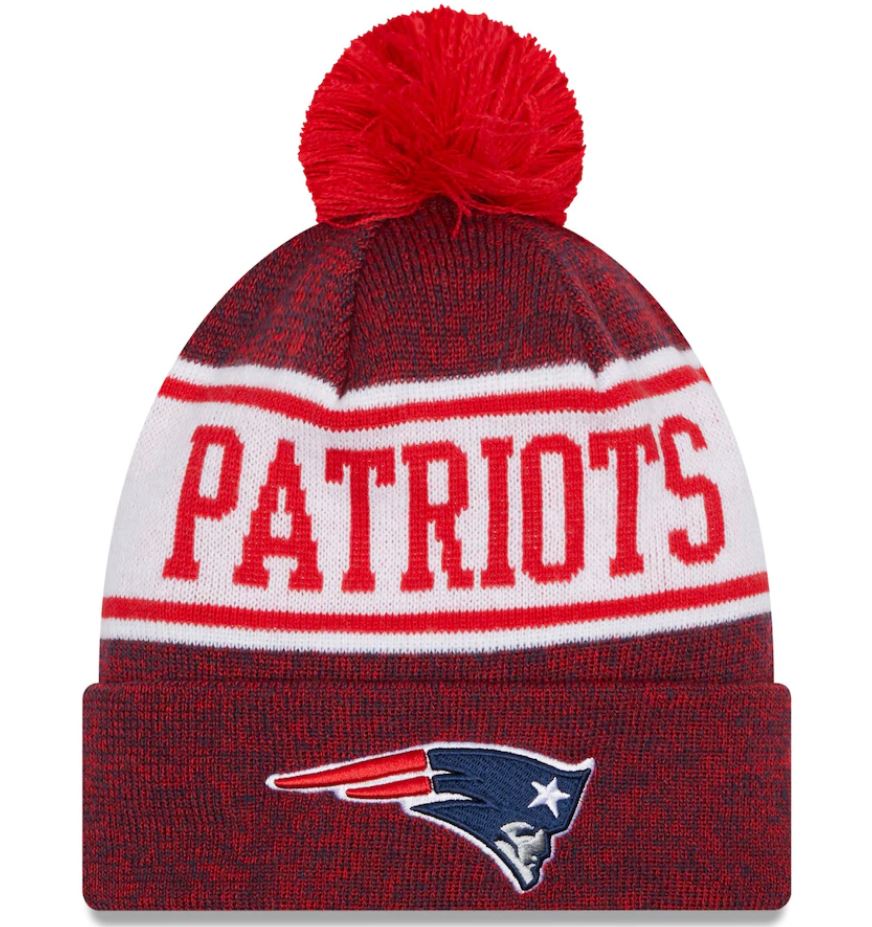 New England Patriots Youth Pom Knit Hat