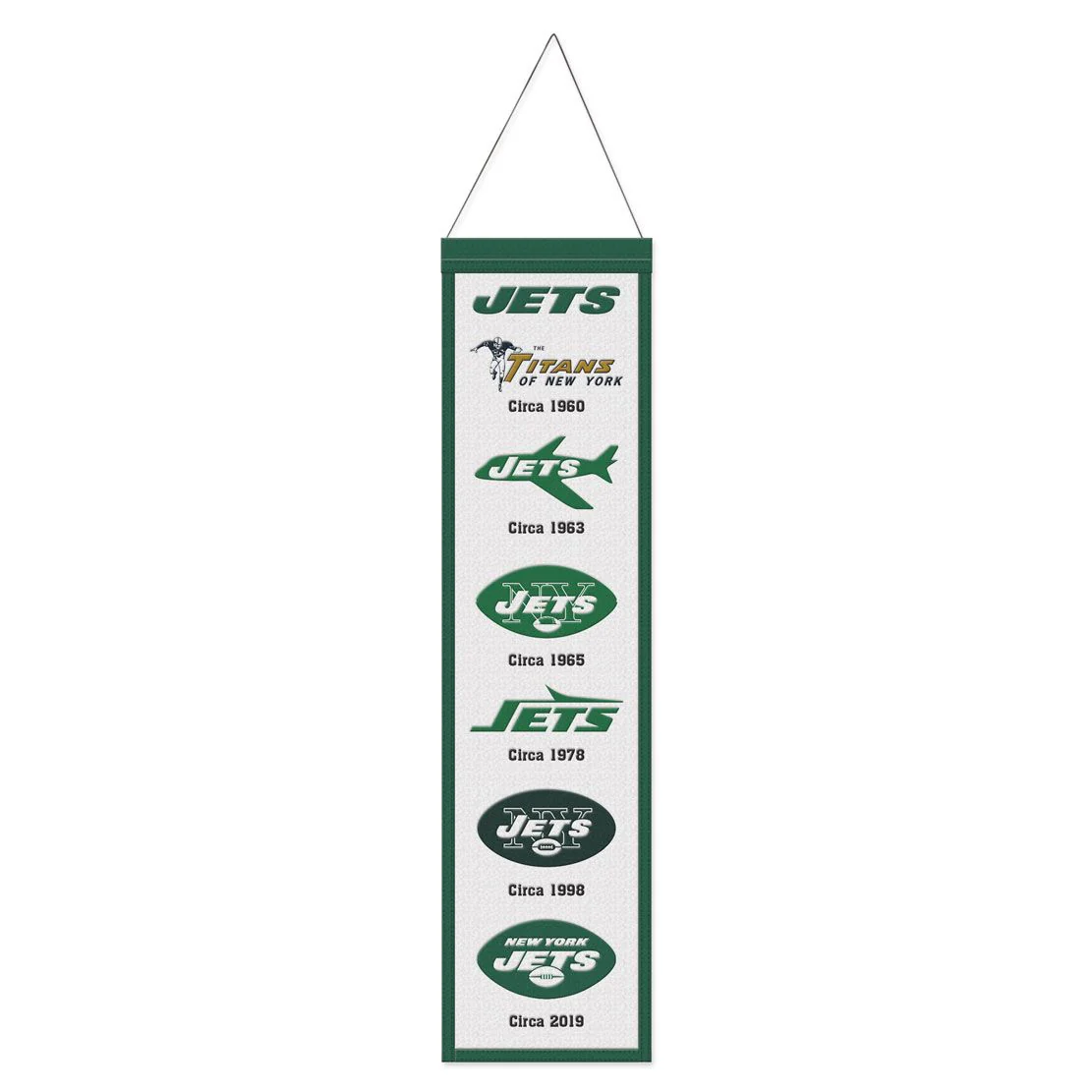 New York Jets 8" x 32" Wool Banner