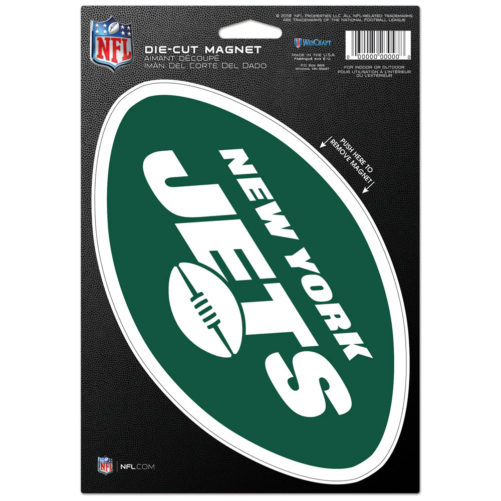 New York Jets NFL Football 8" Die-Cut Magnet