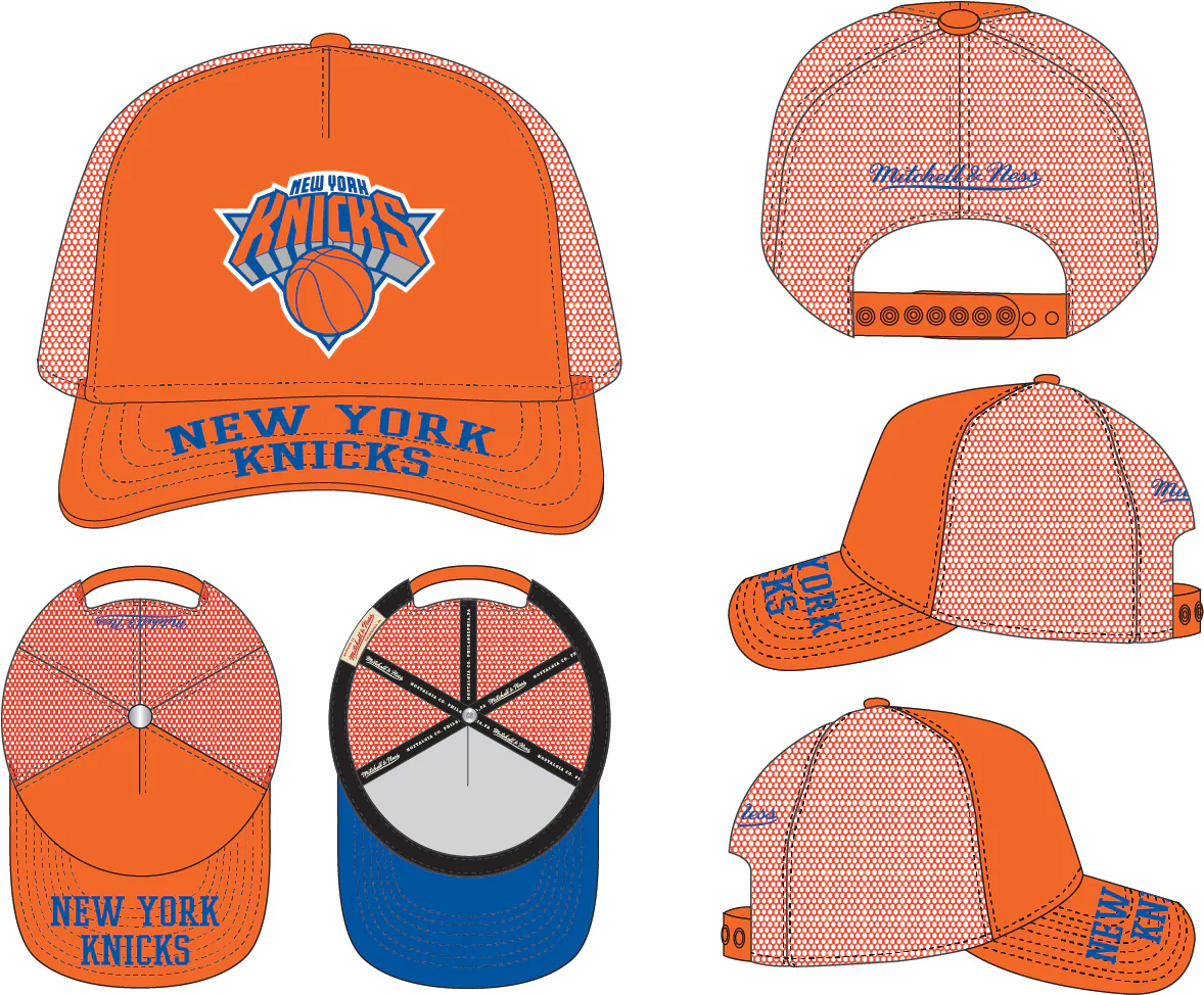 New York Knicks Mitchell & Ness Puff the Magic Trucker Hardwood Classics Snapback Hat - Image 2