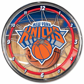 New York Knicks Round Chrome Clock