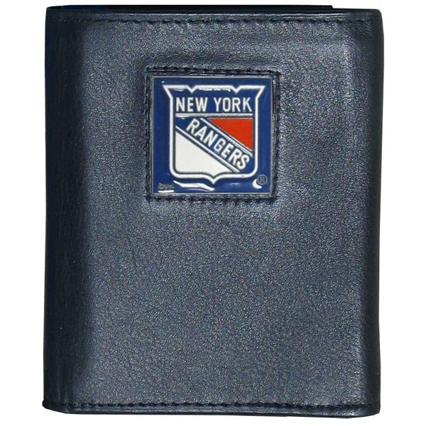 New York Rangers FineGrain Leather Tri-Fold Wallet