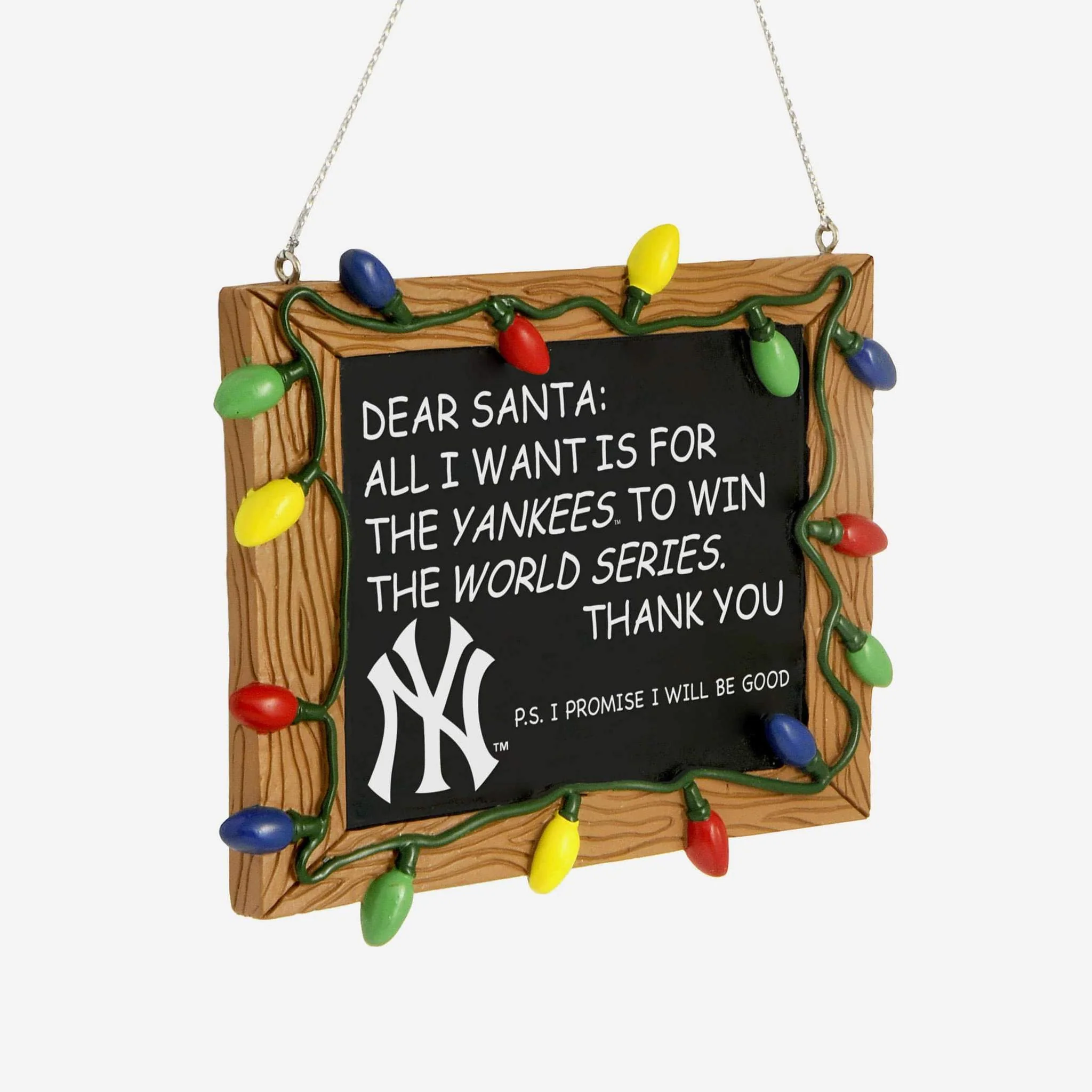 New York Yankees Chalkboard Sign Ornament