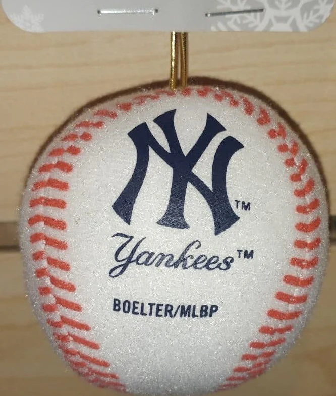 New York Yankees Plush Baseball Ornament