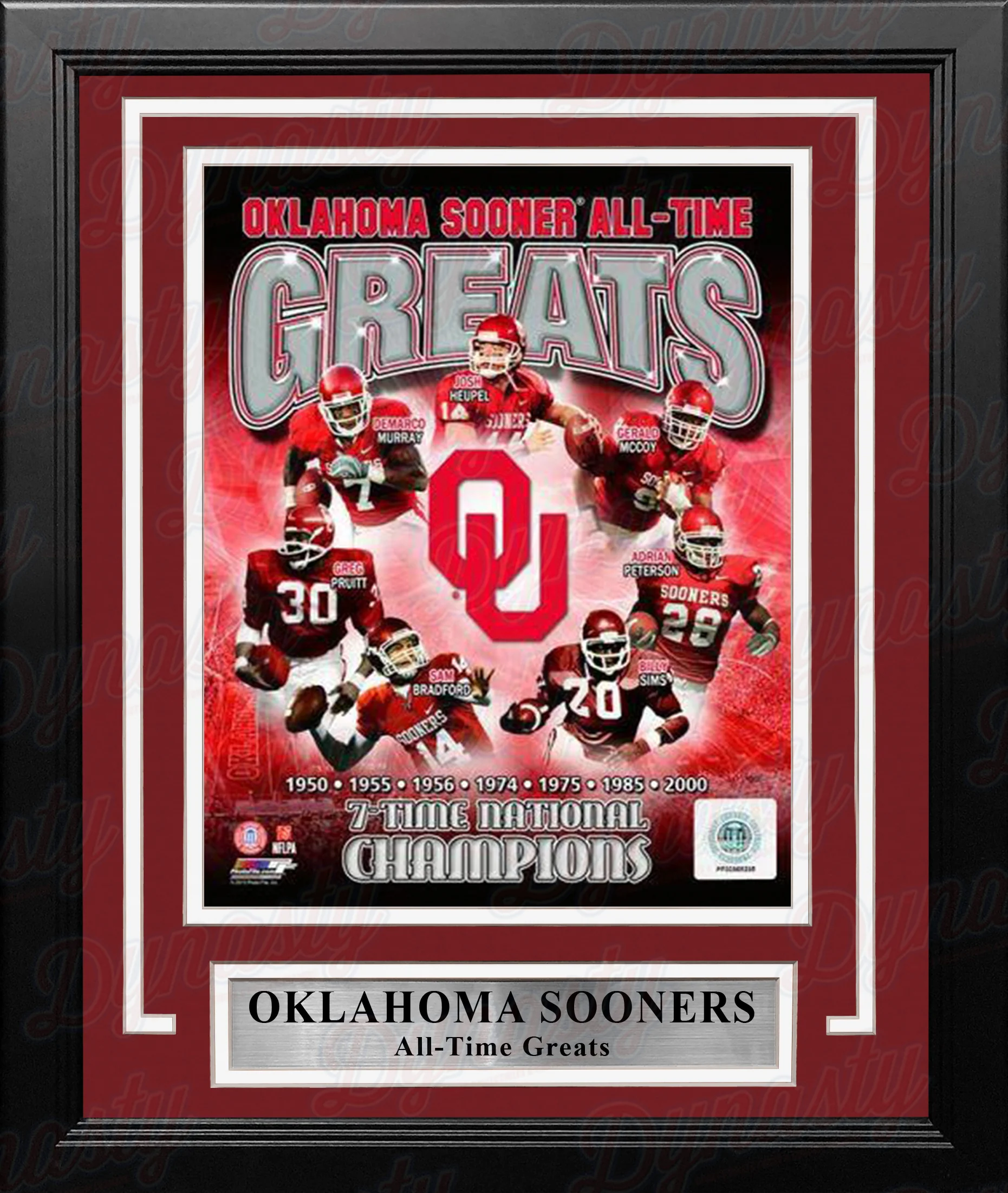 Oklahoma Sooners All-Time Greats NCAA College Football 8" x 10" Framed and Matted Photo