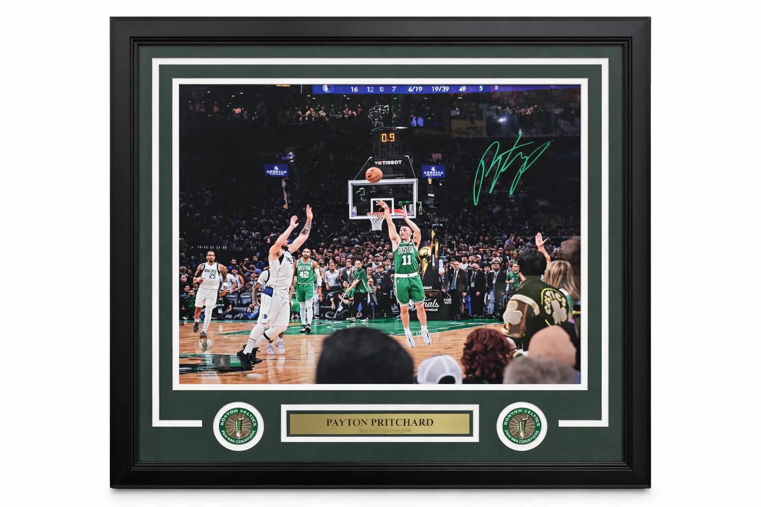 Payton Pritchard Boston Celtics Signed NBA Finals 16" x 20" Framed Photograph