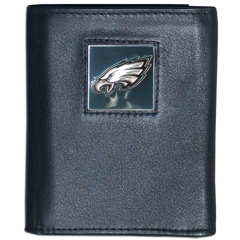 Philadelphia Eagles FineGrain Leather Tri-Fold Wallet