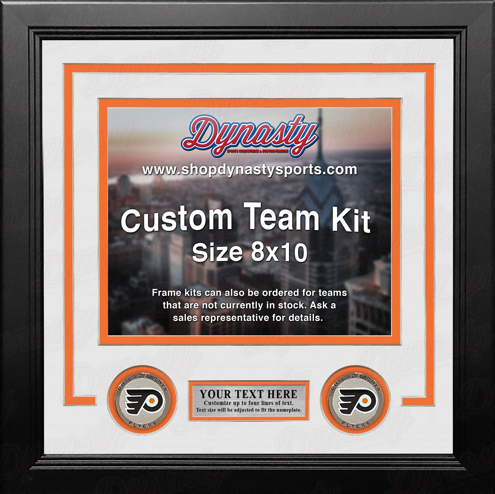 Philadelphia Flyers Custom NHL Hockey 8x10 Picture Frame Kit (Multiple Colors) - Image 3