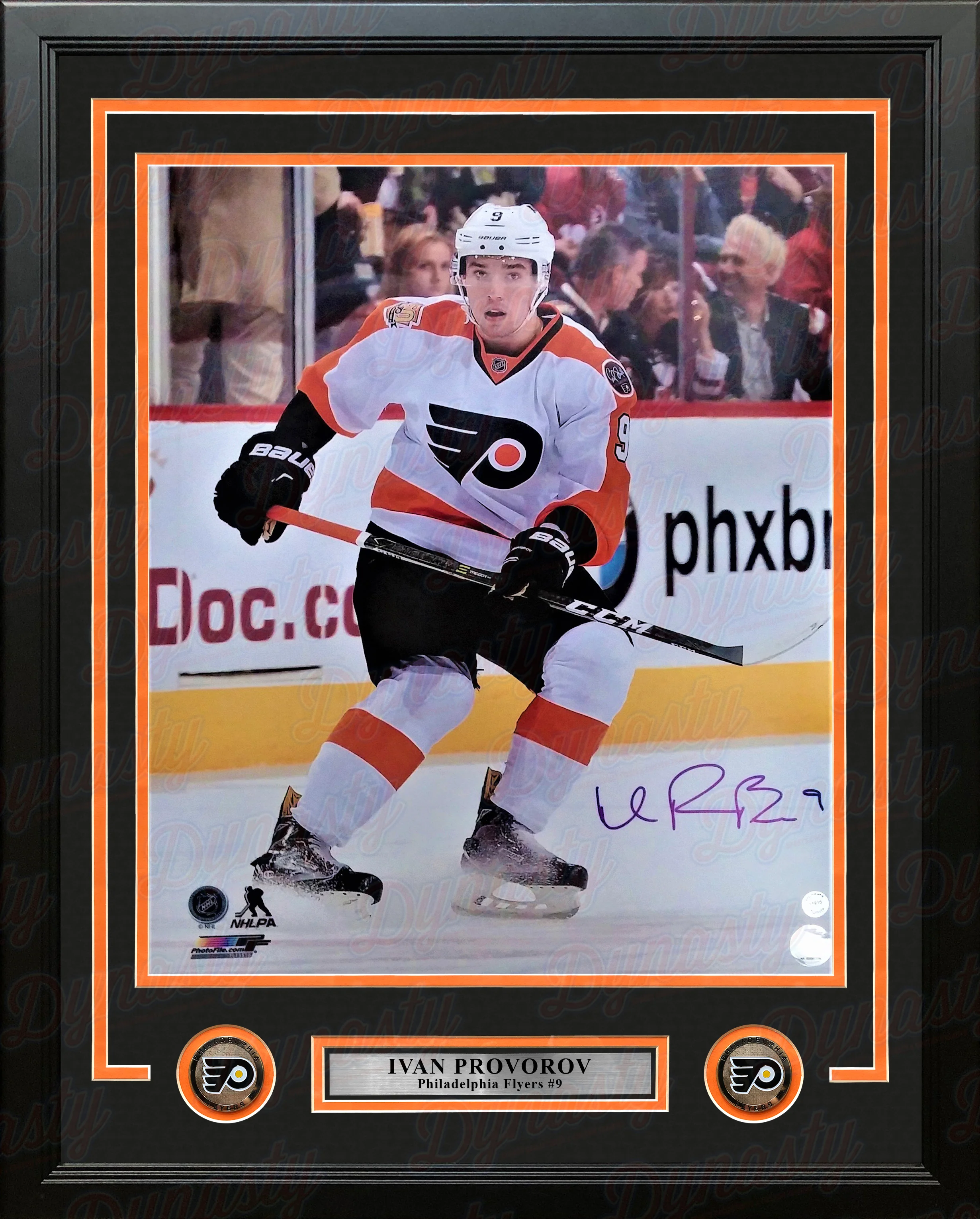 Ivan Provorov Skating Autographed Philadelphia Flyers 16" x 20" Framed Hockey Photo