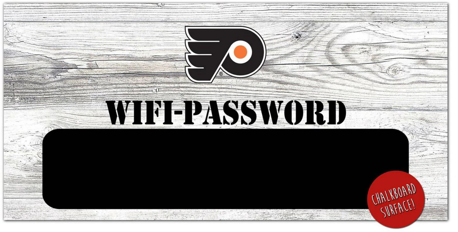 Philadelphia Flyers Wifi Password 6" x 12" Wood Sign