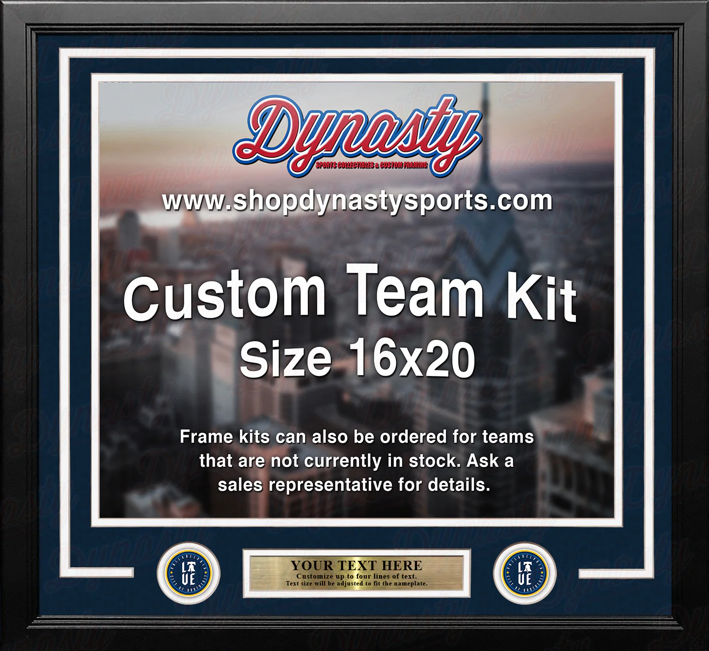 Philadelphia Phillies City Connect Custom MLB Baseball 16x20 Picture Frame Kit (Multiple Colors) - Image 3