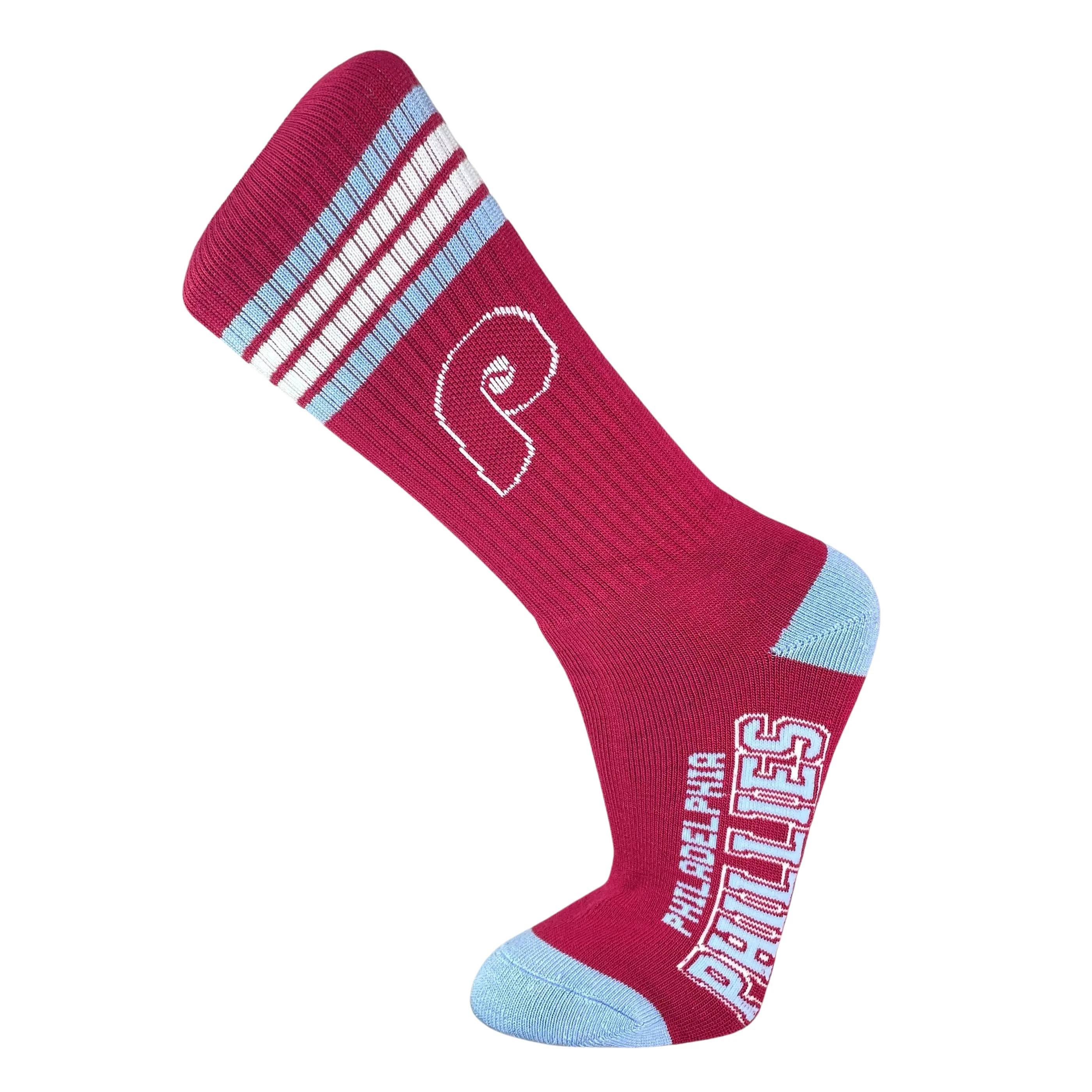 Philadelphia Phillies Men's Throwback 4 Stripe Deuce Socks