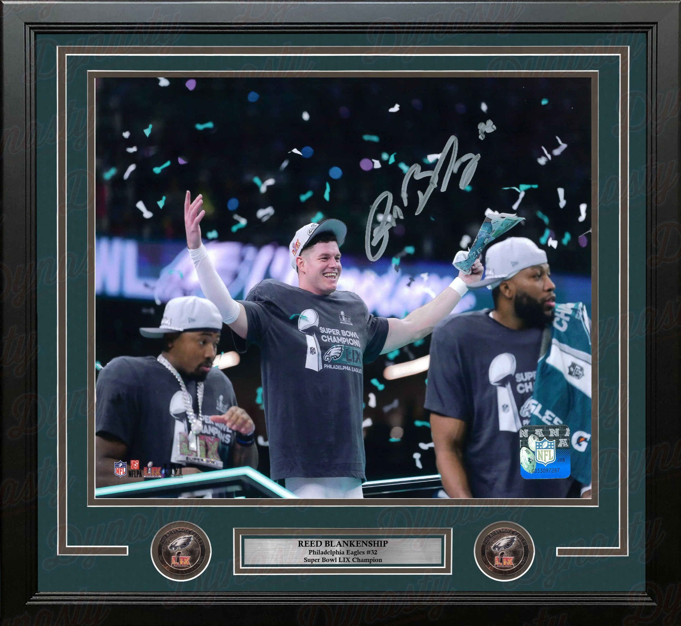 Reed Blankenship Super Bowl LIX Celebration Philadelphia Eagles Autographed 16" x 20" Framed Photo