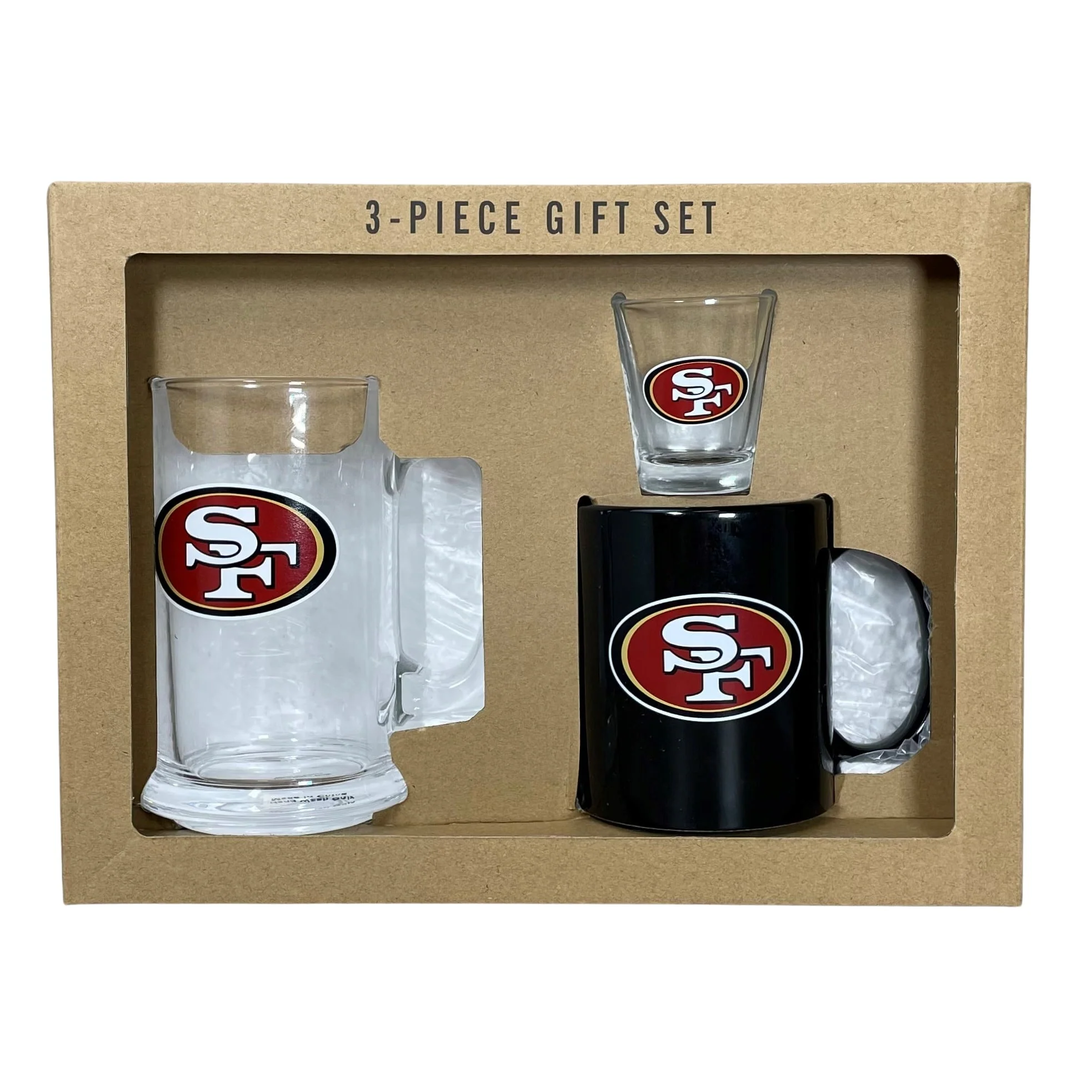 San Francisco 49ers 3-Piece Glassware Gift Set
