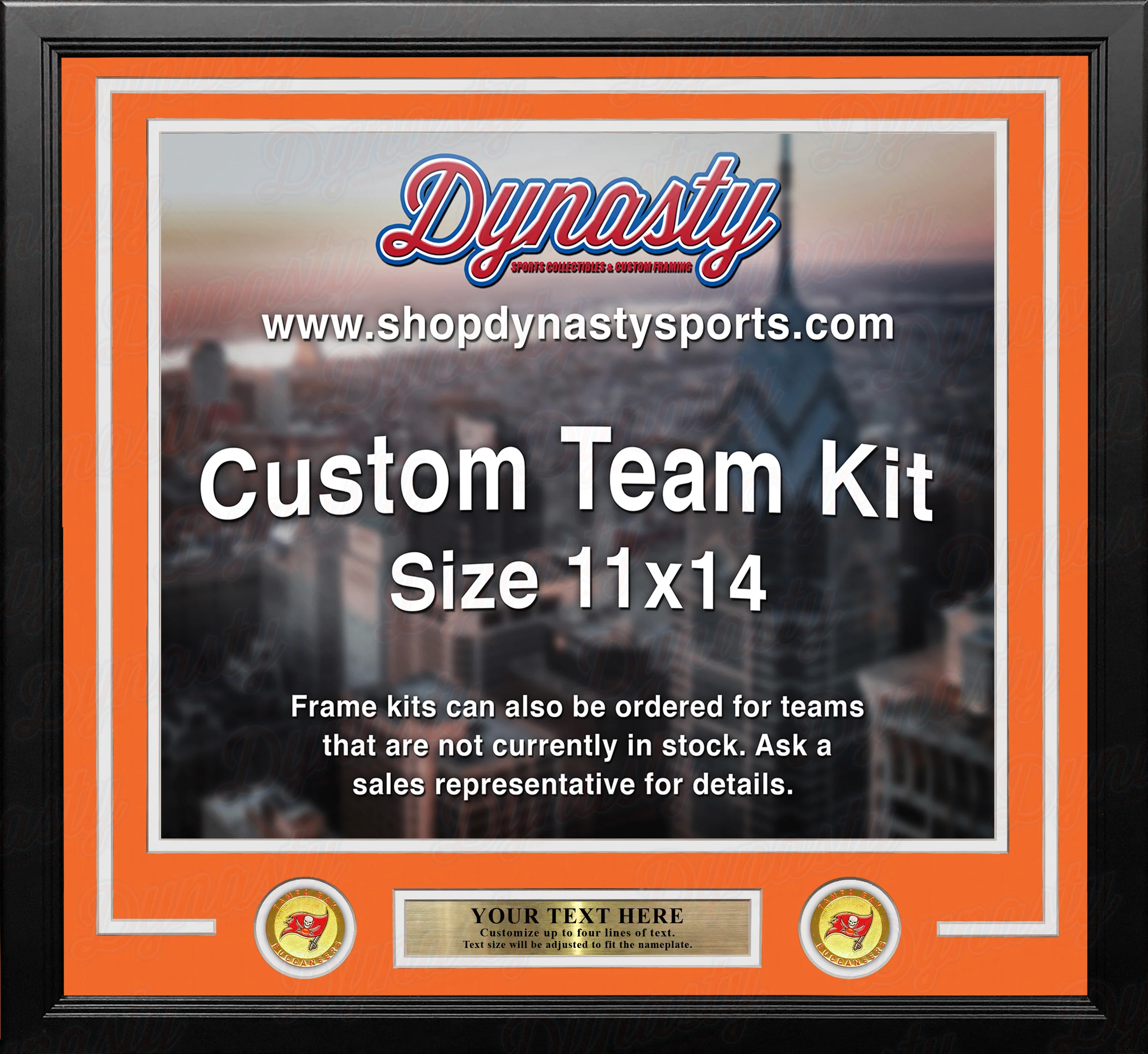Tampa Bay Buccaneers Throwback Custom NFL Football 11x14 Picture Frame Kit (Multiple Colors)