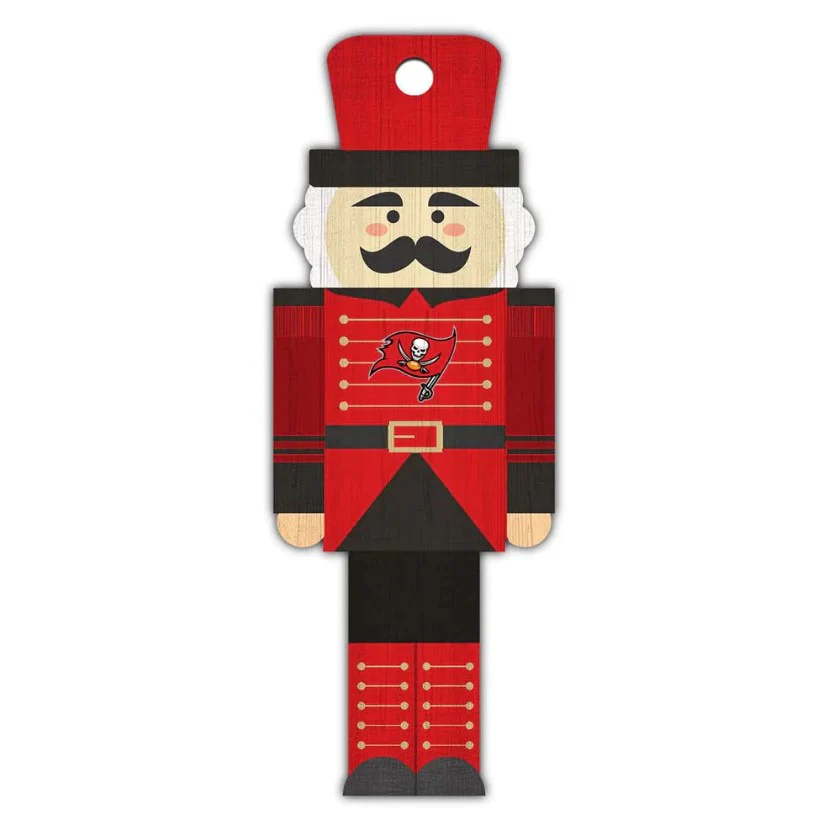 Tampa Bay Buccaneers Wood Nutcracker Ornament