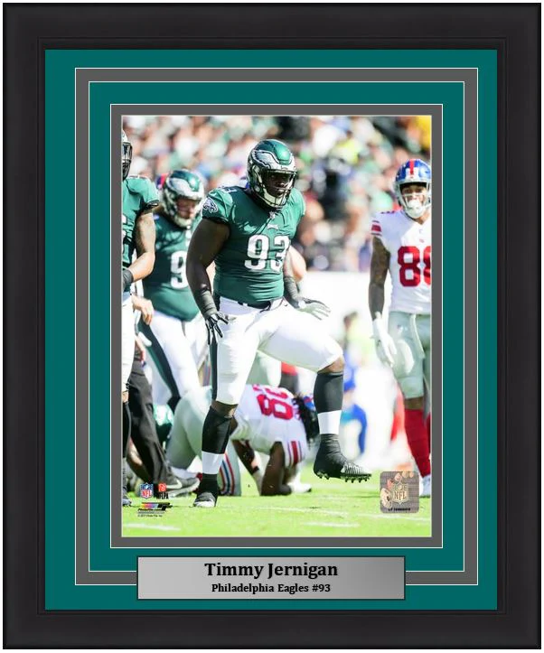Timmy Jernigan in Action Philadelphia Eagles Framed Football Photo