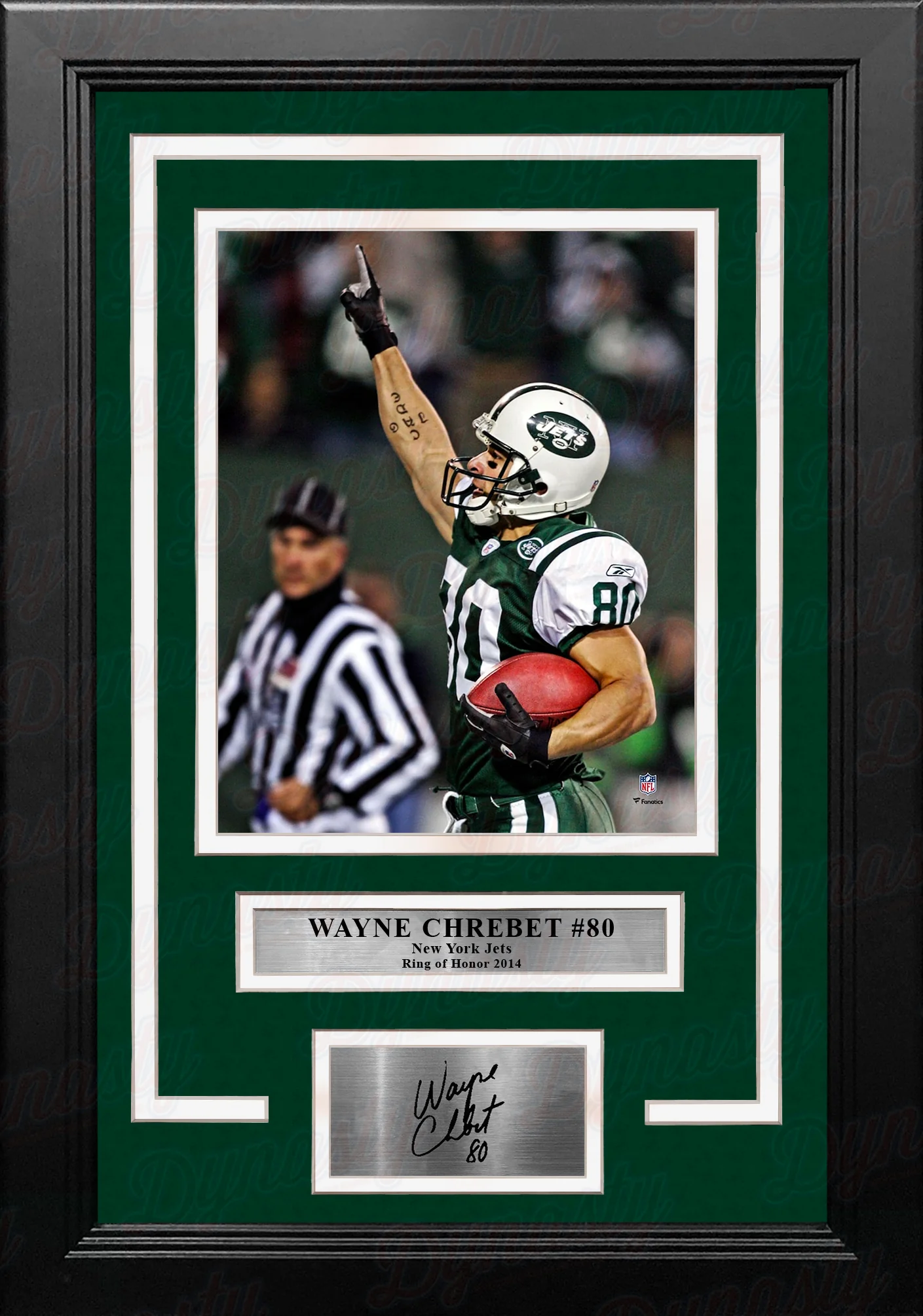 Wayne Chrebet Celebration New York Jets 8" x 10" Framed Football Photo with Engraved Autograph