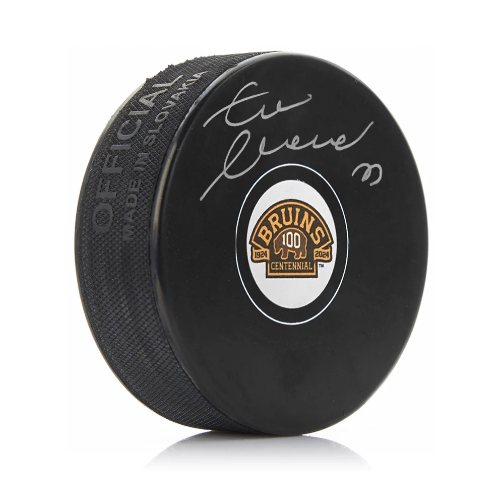 Zdeno Chara Boston Bruins Autographed 100th Anniversary Hockey Puck | Doorbuster - Image 2
